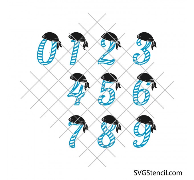 Pirate number svg | Birthday boy svg