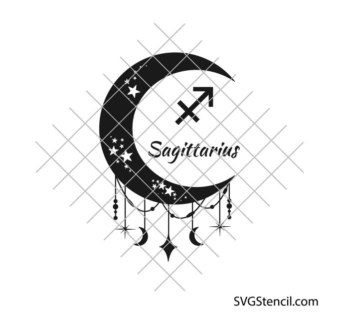 Zodiac moon signs svg | Horoscope svg bundle