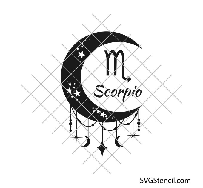 Zodiac moon signs svg | Horoscope svg bundle
