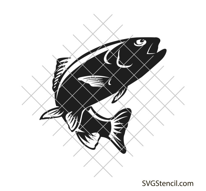 Trout svg | Fish silhouette svg