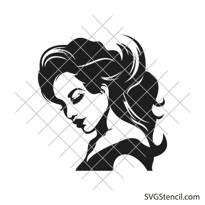 Woman head svg | Woman face svg