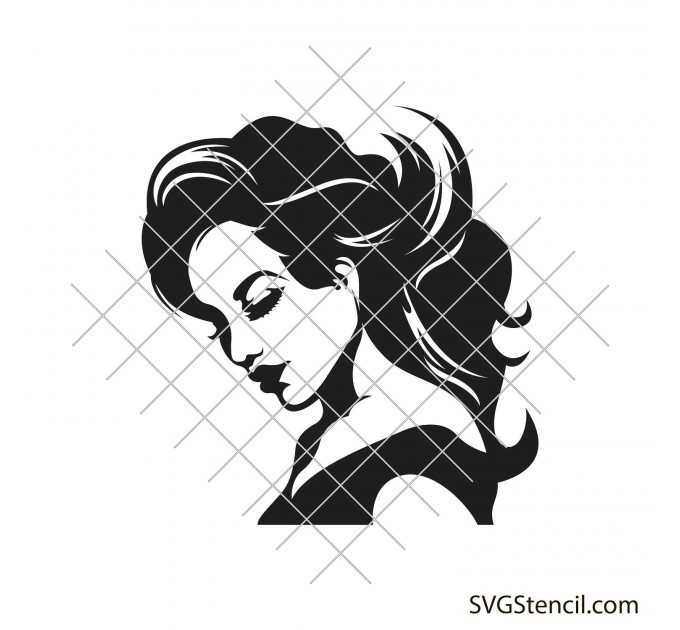 Woman head svg | Woman face svg