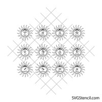 Zodiac sun signs svg | Astrology signs svg