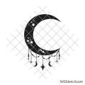 Moon dream catcher svg | Magical moon svg