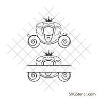 Princess carriage svg | Vintage carriage svg