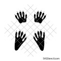 Raccoon track svg | Animal feet svg