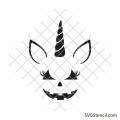 Pumpkin unicorn svg | Cute halloween svg