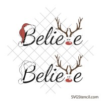 Believe svg | Winter door sign svg | Holiday svg