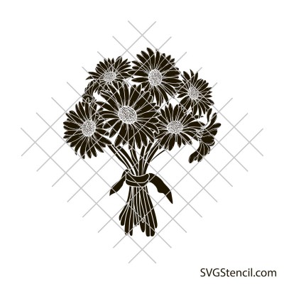Bouquet of white daisies svg | Spring flowers svg | Daisy svg