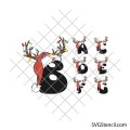 Christmas ABC svg | Christmas alphabet clipart bundle | Christmas letter svg