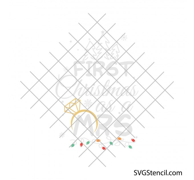 First Christmas as a mrs svg