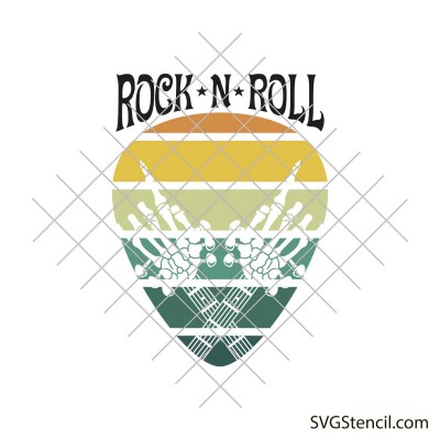 Guitar skeleton hand svg | Guitar pick svg