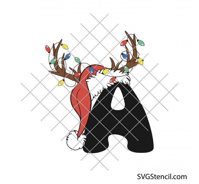 Christmas ABC svg | Christmas alphabet clipart bundle | Christmas letter svg