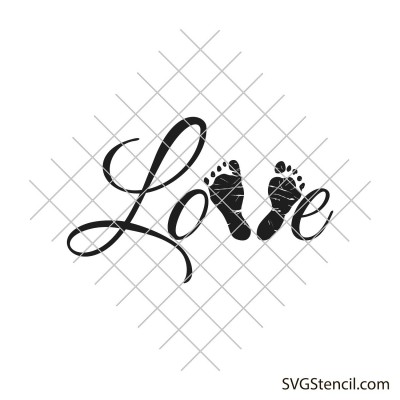 Love baby footprint svg Love baby footprint svg