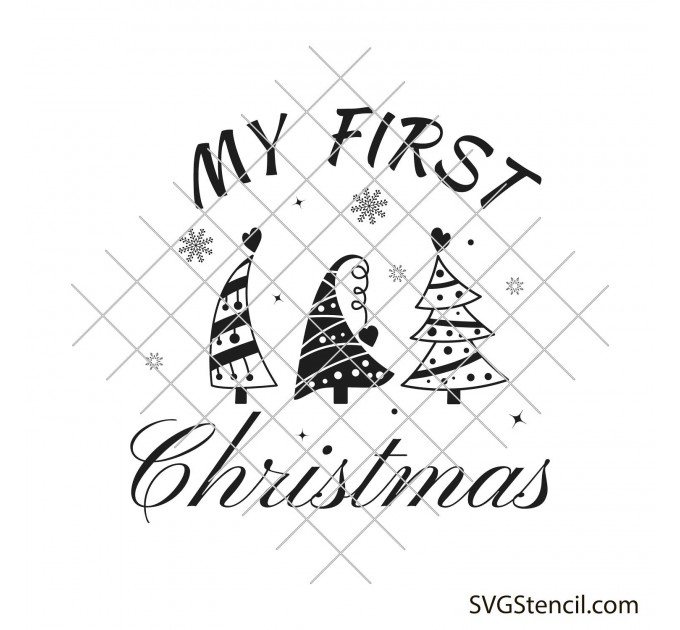My first Christmas svg | Baby's 1st Christmas svg | Newborn Christmas svg