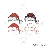 Santa's hat svg bundle | Santa Claus hat clipart svg | Christmas svg