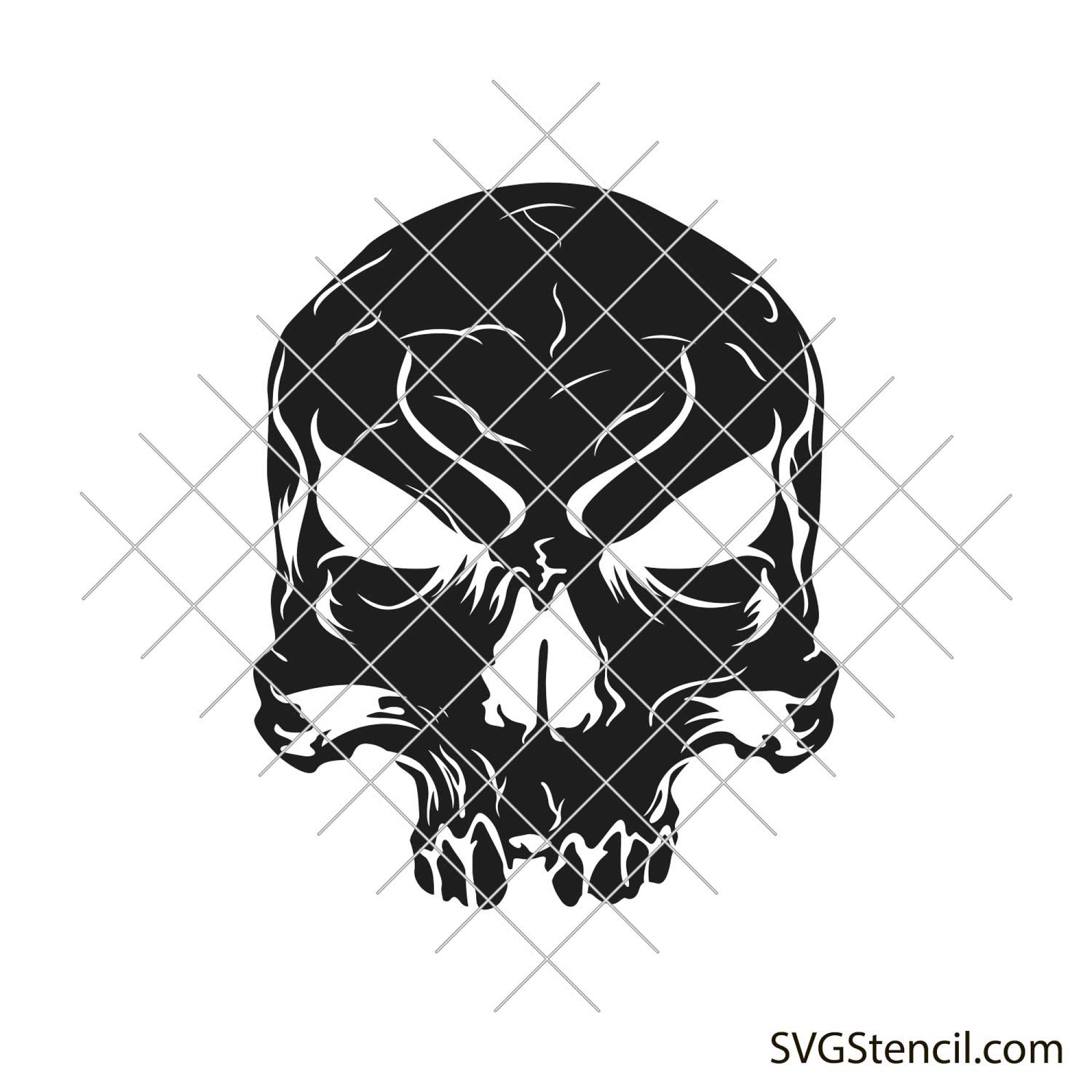 Rock Music Svg Human Skeleton Head Svg Halloween Svg Svgstencil