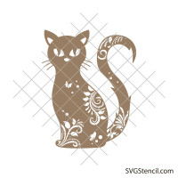 Halloween black cat svg