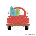 Vintage summer truck svg