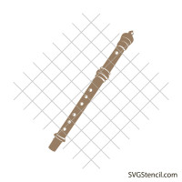 Realistic flute svg