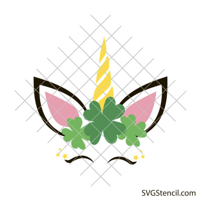 St Patricks Day unicorn svg