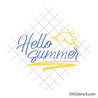 Hello summer svg