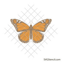 Layered monarch butterfly svg