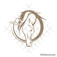 Black and white unicorn svg FREE