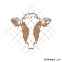 Cute cow head svg