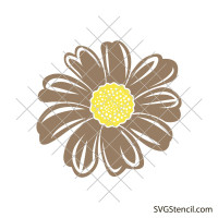 White daisy svg design