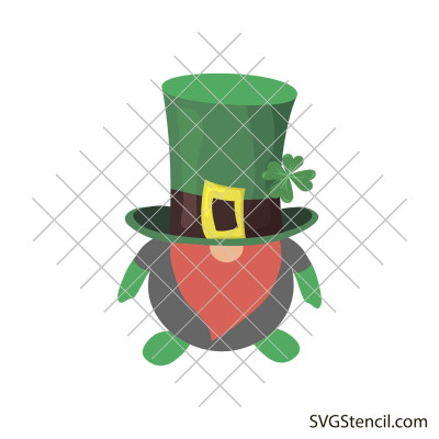 Saint Patrick's day gnome svg