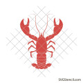 Spiny lobster svg