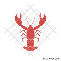 Spiny lobster svg