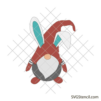 Easter gnome with bunny ears svg Easter gnome with bunny ears svg