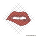 Sexy red lips svg