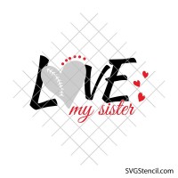 Little sister baseball svg | Play ball svg | Baseball season svg