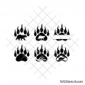 Bear claw svg | Bear paw print svg | Paw split monogram svg