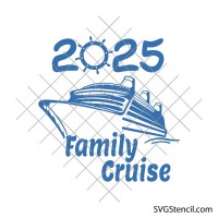 Cruise ship svg | Family cruise 2025 svg