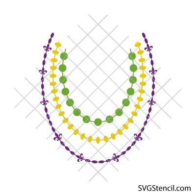Mardi Gras beads svg | Beads necklace svg | Carnaval beads svg