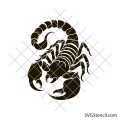 Scorpion clip art | Desert animal svg | Black scorpion svg
