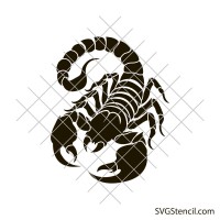 Scorpion clip art | Desert animal svg | Black scorpion svg