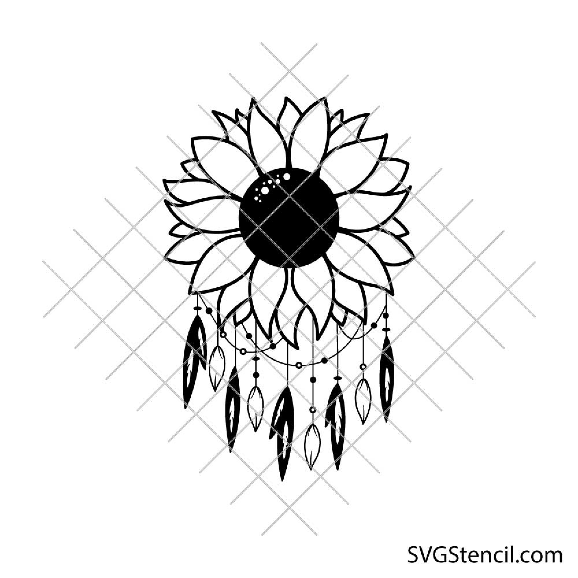 dreamcatcher サイン Dream Catcher SVG, Floral Mandala Dreamcatcher Svg, Boho