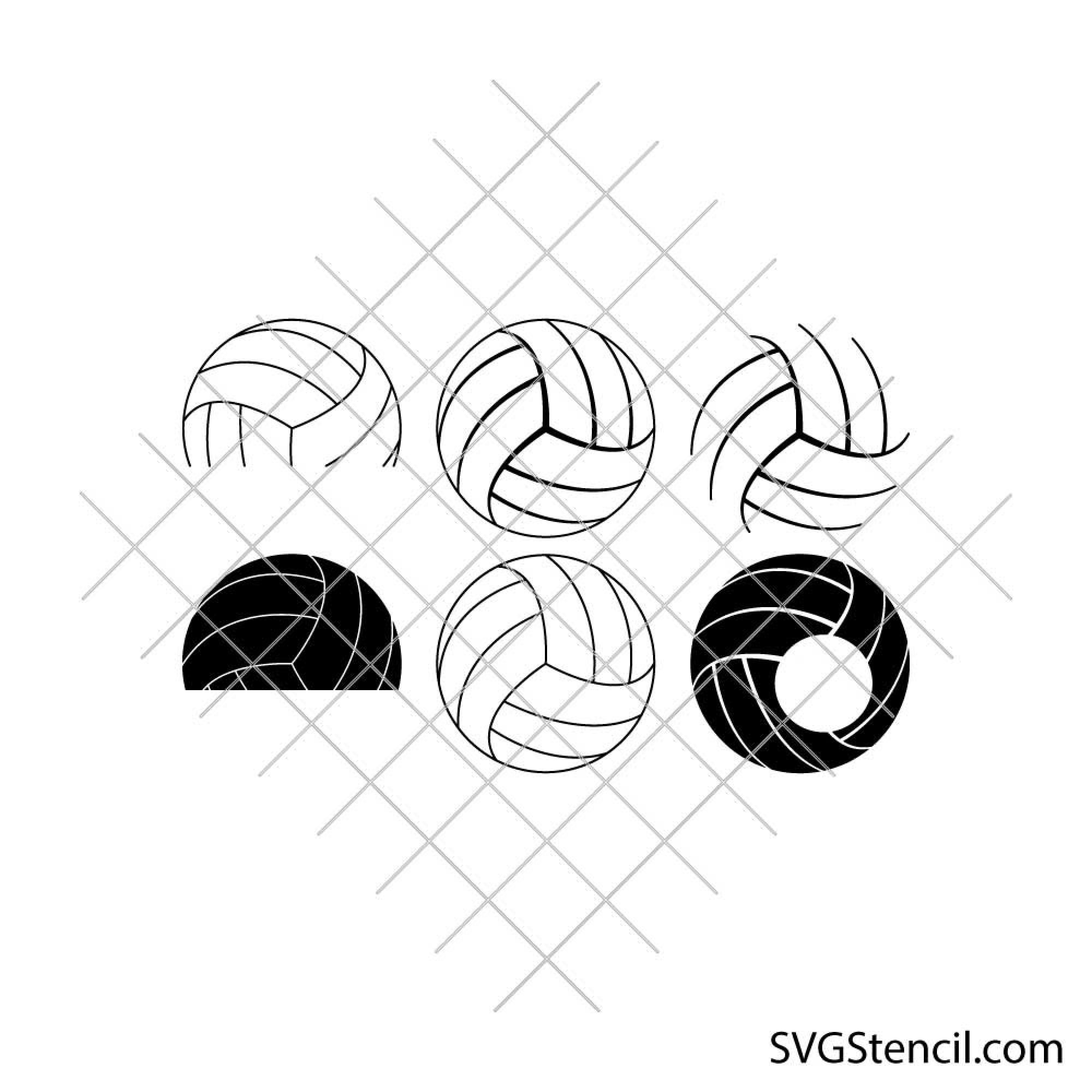 Volleyball ball svg bundle | Volleyball clipart | Volleyball name svg, image size:2000x2000