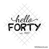 Hello forty svg