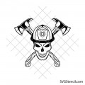 Firefighter skull svg file | Dad life svg | Fire wife svg