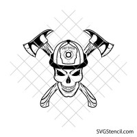 Firefighter skull svg file | Dad life svg | Fire wife svg