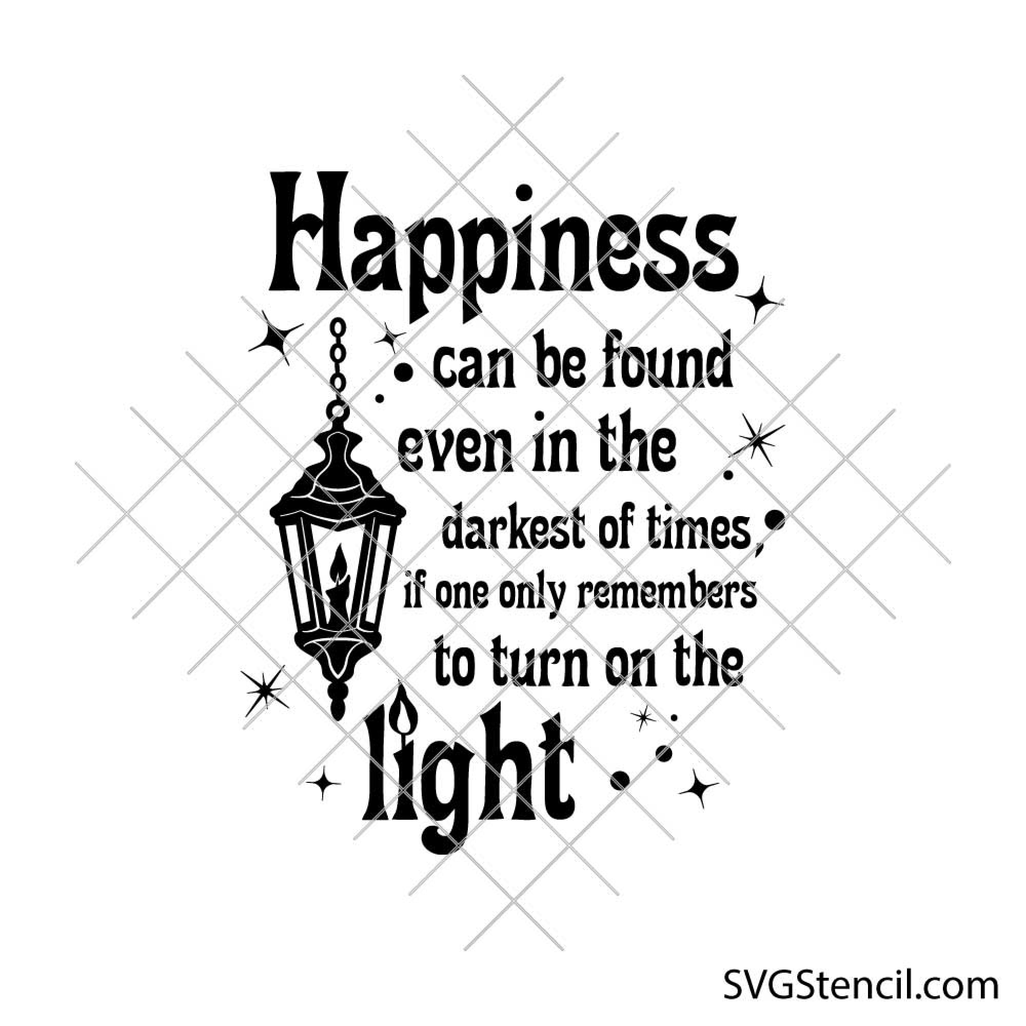 ☆☆happiness☆☆ Inspirational quote svg | Poster design | Wall art design