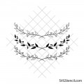 Laurel wreath border svg | Leaf border svg | Wedding wreath svg