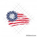 Sunflower American Flag svg | USA flag svg | 4th of July svg