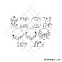 Wildflowers svg files | Flowers garden bundle | Bouquet, Outline, Simple